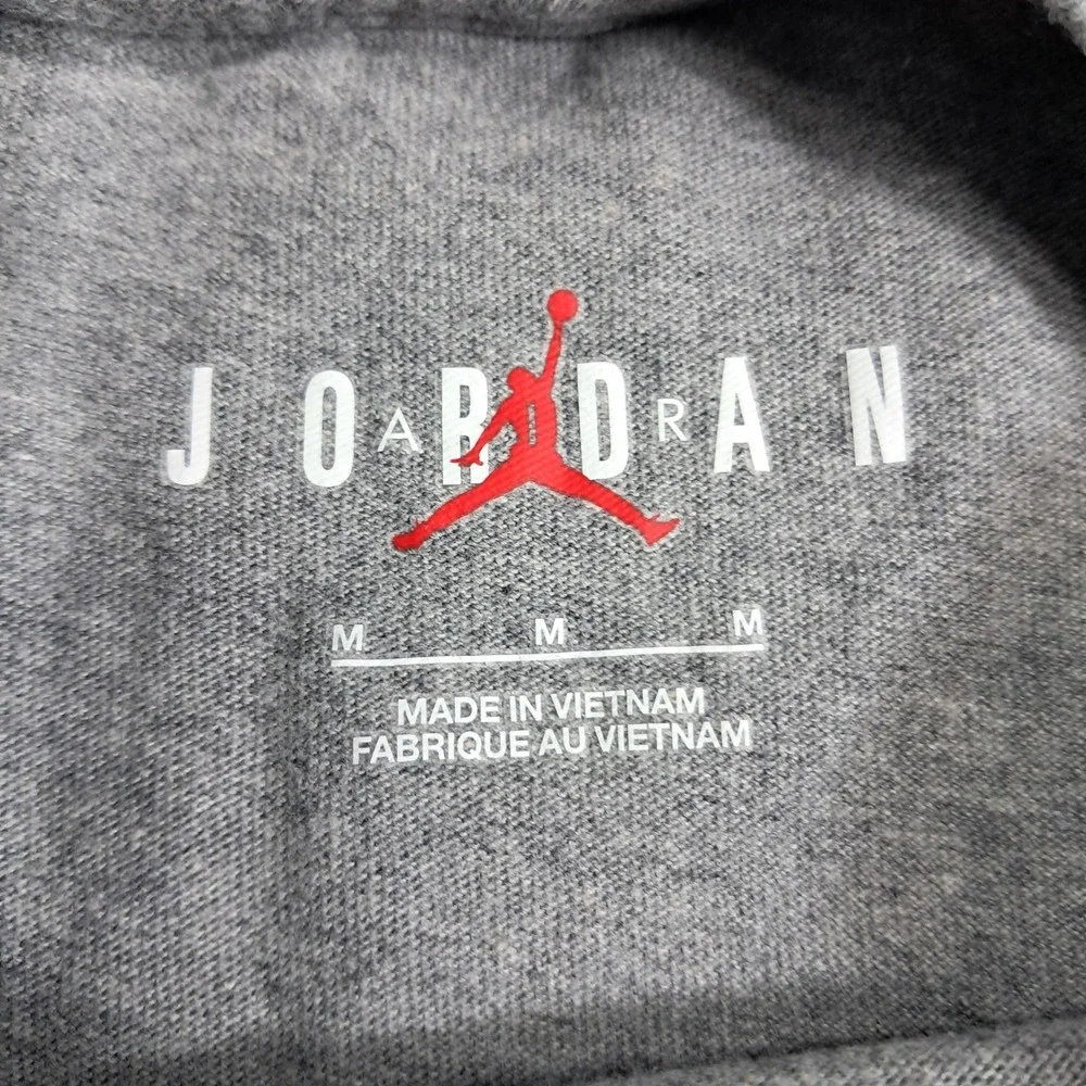 Jordan Mens Gray‎ Graphic Basketball Jumpman T-Shirt Size M RN56323
